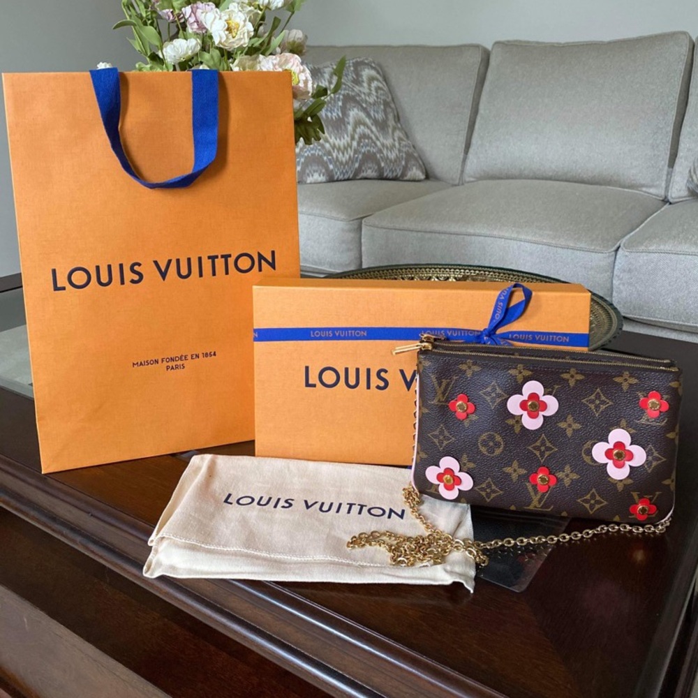 Louis Vuitton Double Pochette Blooming Flowers